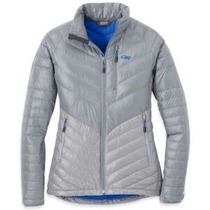 Outdoor Research Illuminate 800 Down Jacket Gray Quilted Puffer Winter-Medium